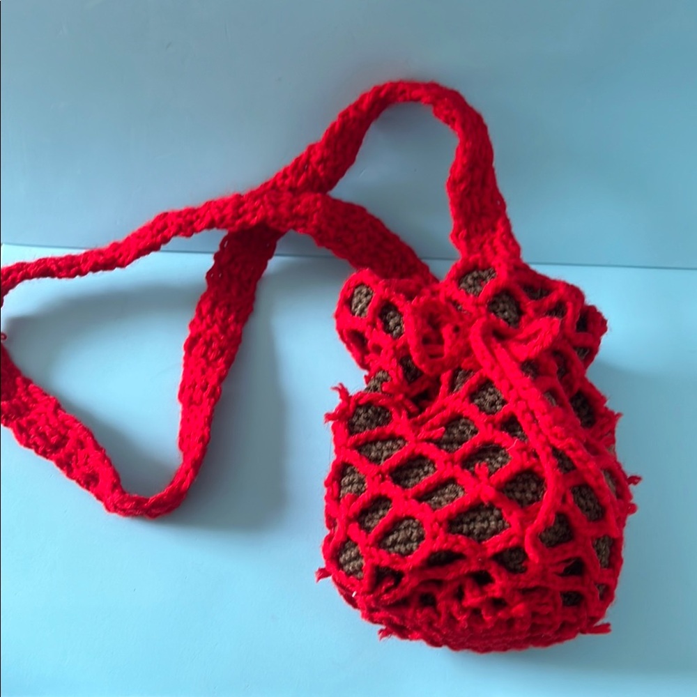 Handcrafted Red Crochet Bag